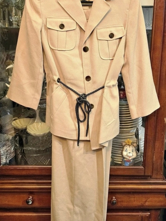 Kasper Pants - Kasper Women's Pantsuit in Tan Size 10 Like New